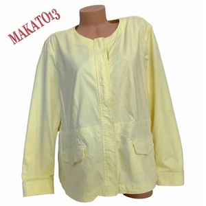 Talbots Damen 2X Petite hellgelb Baumwollmischung durchgehender Reißverschluss Blazer Tasche Jacke - Bild 1 von 6