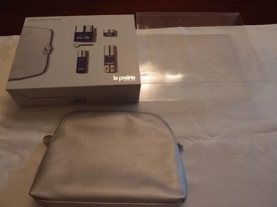 La Prairie 化妆品化妆盒带盒,银色,空 — 第 1/4 张图片