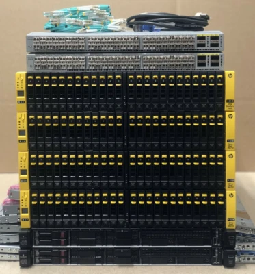 HP 3PAR 7400c DL360 Gen10 10GBit iSCSI 25TB 15K SAS 40-Core 256GB SAN Solution - Image 1 of 3