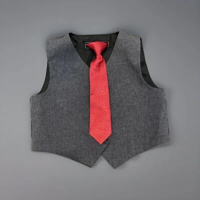 2T Vestido Pantalones y Chaleco Niños y Corbata Roja Traje Foto 1 de 3