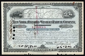1883 New York: New York, Ontario and Western Railway Company - Bild 1 von 2