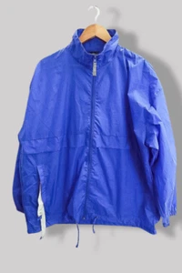 Vintage Blue B&C Strocco waterproof large hoodie jacket| SKU 3048 - Picture 1 of 10