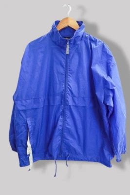 Vintage Blue B&C Strocco waterproof large hoodie jacket| SKU 3048 - Image 1 of 4
