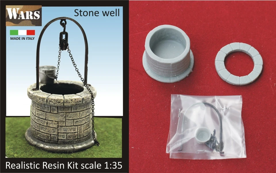WARS 37-35 Pozzo in pietra resina diorama guerra WW2 Stone well resin 1:35 - Immagine 1 di 1