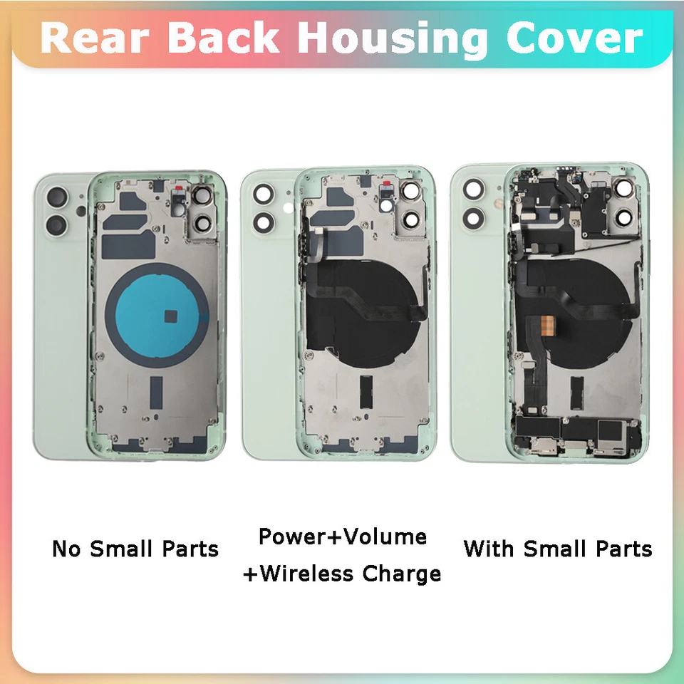 Back Housing Cover Battery For iPhone 12 11 XR X XS 13 Mini 14 Pro Max SE2 Lot  - Image 1 of 1