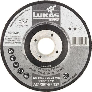 10x LUKAS Disco De Desbaste T27 Acero 230x6 Mm Inclinada A24/30T-BF - Imagen 1 de 8