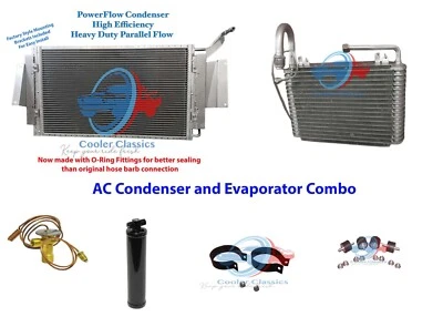 68-71 Pontiac GTO LeMans Grand Prix POWERFLOW AC condenser w/orings AC1790PFOPKG - Image 1 of 3