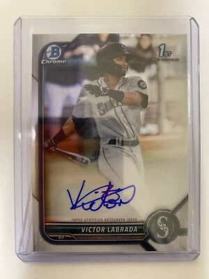 2022 Bowman Chrome 1st Auto Victor Labrada - Image 1 of 2