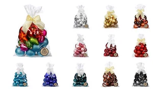 30 Weihnachtskugeln 5-7cm Kunststoff Sterne Zapfen Herzen Mix Christbaumkugeln - Bild 1 von 13