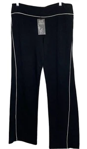 New Guess Activewear Womens Pants Size XL Black Bling Spellout Stretch Yoga BNWT - Picture 1 of 7