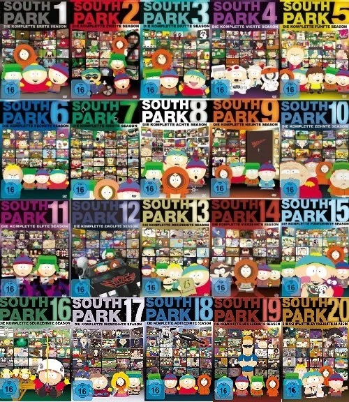 56 DVDs * SOUTH PARK - SEASON / STAFFEL 1 - 20 IM SET # NEU OVP + - Bild 1 von 1