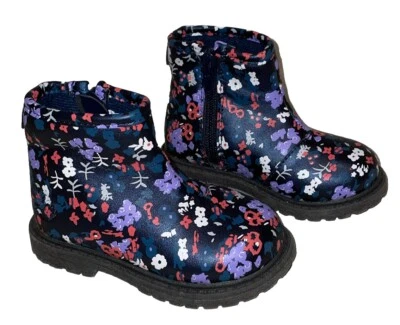 OshKosh B'gosh Niño Niña Raquel Azul Marino Multi Floral Botines Zapatos 5T Foto 1 de 4