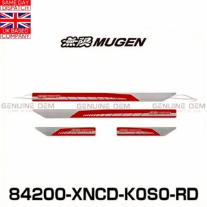 Genuine Mugen Door Seal Plates Red Honda Civic FK7 8 2 TYPE-R 84200-XNCD-K0S0-RD - Picture 1 of 6