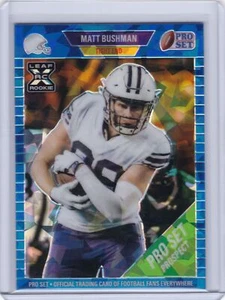 2021 Pro Set Metal Blue Crystals Matt Bushman - XRC - BYU - Raiders 33/35 - Picture 1 of 2