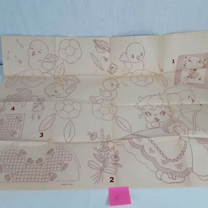 Transferencias planchadas años 30-40 nuevo vintage una hoja surtida - Imagen 1 de 9