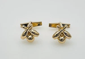 Bola de boliche y alfileres de oro amarillo de 14 K eslabones para puños - Imagen 1 de 3