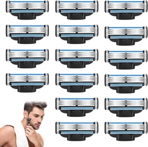 16 Pezzi Mach3 Lame per Rasoio Da Uomo, Mach 3 Lamette Da Barba, Lame Per Rasoi - Foto 1 di 7