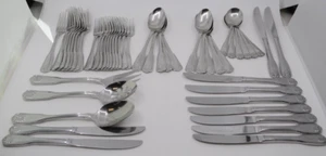 Wallace Gold Country Shell 49 Piezas Acero Inoxidable 18/8 Servicio Para 8 Cubiertos - Imagen 1 de 13