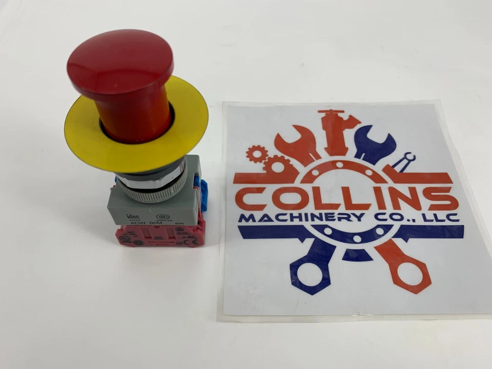 IDEC Corporation A0W311N-R Pushbutton Non-Illuminated Mushroom Head E-Stop RED - Image 1 of 4