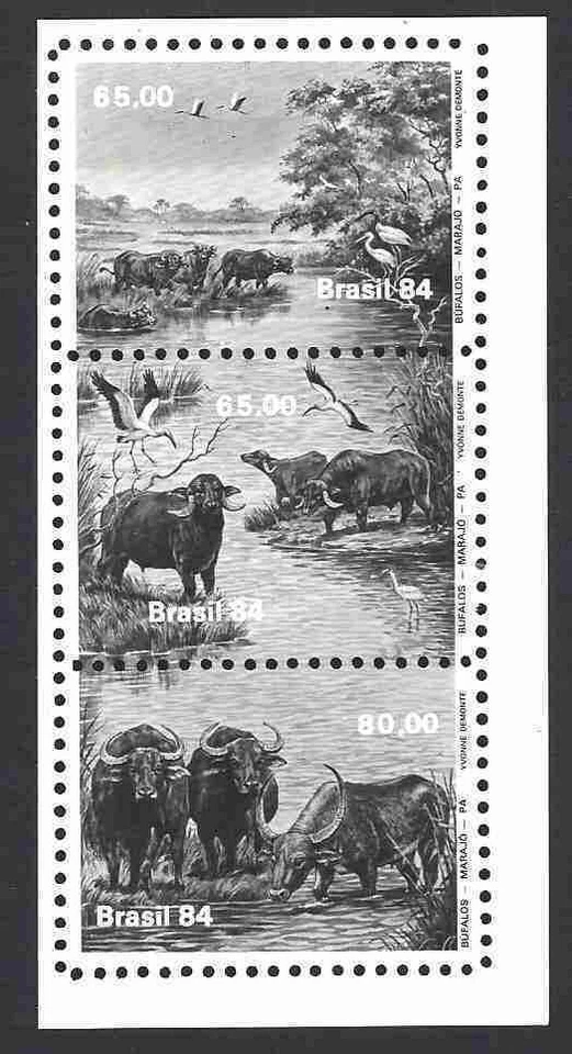 Brasil #1942 1984 Marajo Buffalo compuesto prueba fotográfica Foto 1 de 1