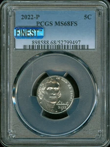 2022 P JEFFERSON NICKEL PCGS MS68 PQ MAC FINEST REGISTRY MAC SPOTLESS * - Picture 1 of 2