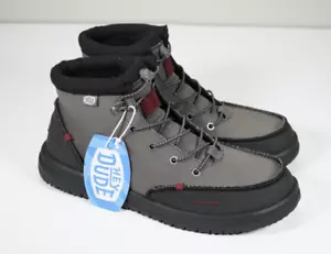 Hey Dude Bradley gewachstes Canvas Slipper Stiefel grau Herren Größe 13 neu mit Etikett - Bild 1 von 8