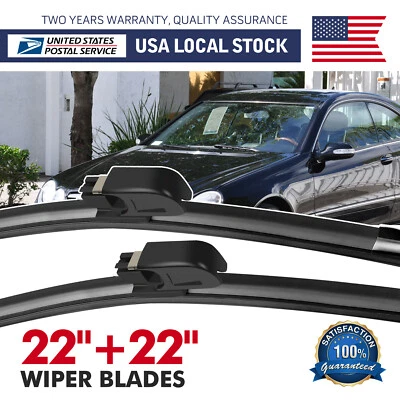 Juego de escobillas limpiaparabrisas de 22""/22"" OEM para Mercedes-Benz C240 CLK320 04-05 Foto 1 de 4