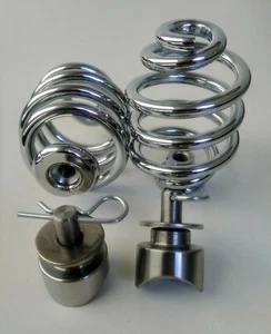 Solo Seat 3" Easy Fit Chrome Springs 1" Weld on Mounts Harley Chopper Bobber - Picture 1 of 3