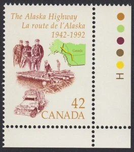 ALASKA HIGHWAY ROAD, MAP * Canada 1992 #1413 MNH LR STAMP W/COLOR ID - Picture 1 of 1
