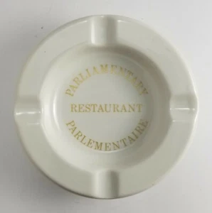 Vtg Ashtray Advertising Restaurant Parliamentary Vandesca Ceramic Cigarette C1 - Imagen 1 de 4