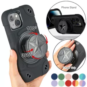 Custodia ibrida supporto presa cavalletto pop-up per iPhone 12 13 14 15 Pro max - Foto 1 di 91