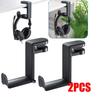 2Pack 360° Gaming Headphone Hanger Display Stand Holder Hook Under Desk Headset - Picture 1 of 12