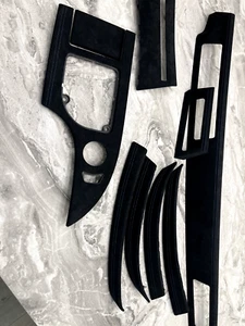 Juego de molduras interiores BMW E60 E61 M5 ALCANTARA PR LCI CCC LHD COSTURAS AZULES - Imagen 1 de 12