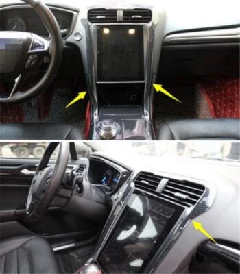 Carbon Fiber Center Console Dashboard Frame Trim For Ford Fusion Mondeo 2017-19 - Image 1 of 4