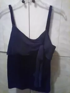 Black velvet spaghetti strap top - Picture 1 of 4
