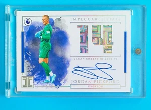 2019-20 Impeccable Everton Jordan Pickford Trikot Nummer Auto 11/14 - Bild 1 von 2