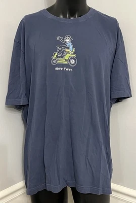 Life is Good Vintage XXXL (3XL) Men's Mow Town Tee Shirt Blue T-shirt - Image 1 of 4