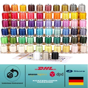 Brother Stickgarn 63 Spulen | Farbkarte | Kreuzschnitt-Aufkleber - Bild 1 von 7