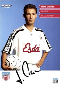 Tarjeta de autógrafo del futbolista Heiko Cramer, FSV Zwickau, autógrafo - 11320005 - Imagen 1 de 2