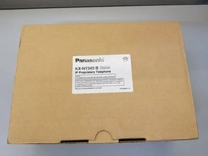 NEW Panasonic KX-NT343-B Charcoal 3-Line 24 Button LCD IP VoIP Phone Open Box - Picture 1 of 10