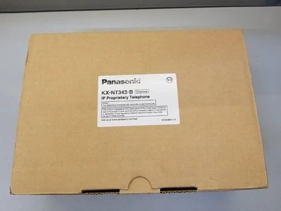 NEW Panasonic KX-NT343-B Charcoal 3-Line 24 Button LCD IP VoIP Phone Open Box - Image 1 of 4
