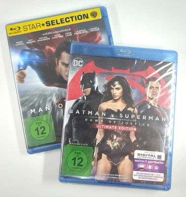 Man Of Steel + Batman v Superman: Dawn of Justice (Blu-ray) - NEU - Bild 1 von 4