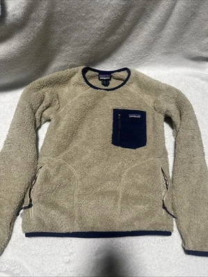 Suéter polar cuello redondo Patagonia para hombre Los Gatos talla XS beige azul Foto 1 de 2