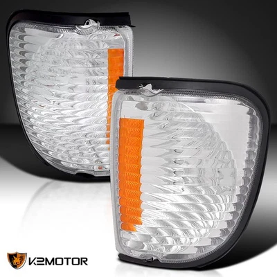 Fits 1992-2007 Ford E150 E250 Econoline Clear Corner Turn Signal Lights Lamps - Image 1 of 4