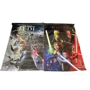Star Wars Jedi Party Banners For Jumpers Bounce House Lot Of 2 Characters - Picture 1 of 9