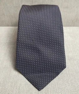 ALTEA Milano Navy Polka Dot Neck Tie Silk/Cotton Made In Italy 3.25 x 58" - Picture 1 of 5