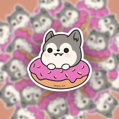 Pegatina de vinilo Donut Dog Foto 1 de 2