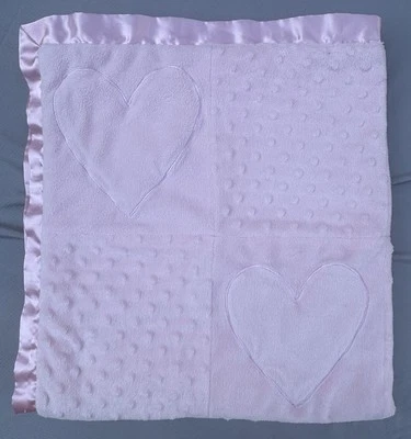 Cobertor rosa Koala bebê coração pontos vison acabamento acetinado vintage Y2K bebês brinquedos R Us - Imagem 1 de 4