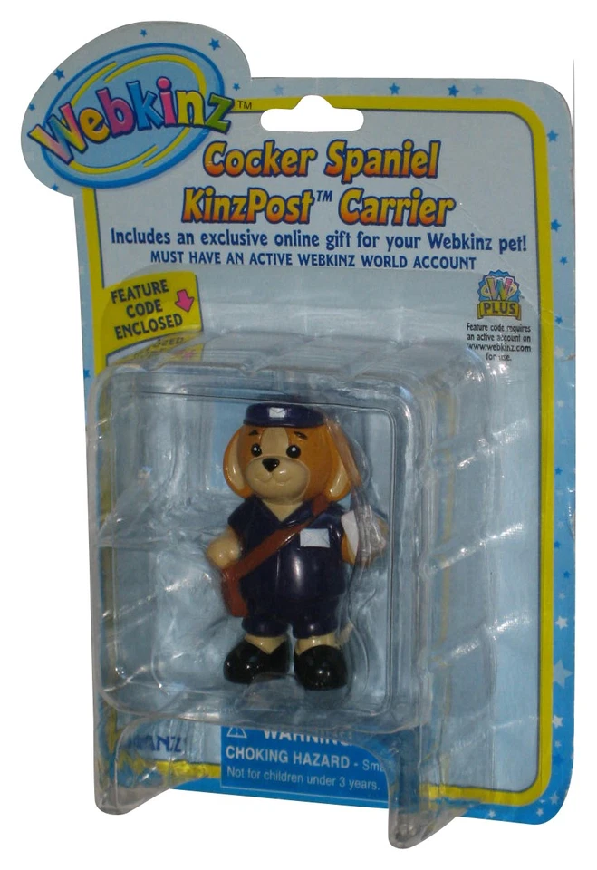 Minifigura de 2 pulgadas Webkinz Cocker Spaniel KinzPost Carrier Dog Foto 1 de 1