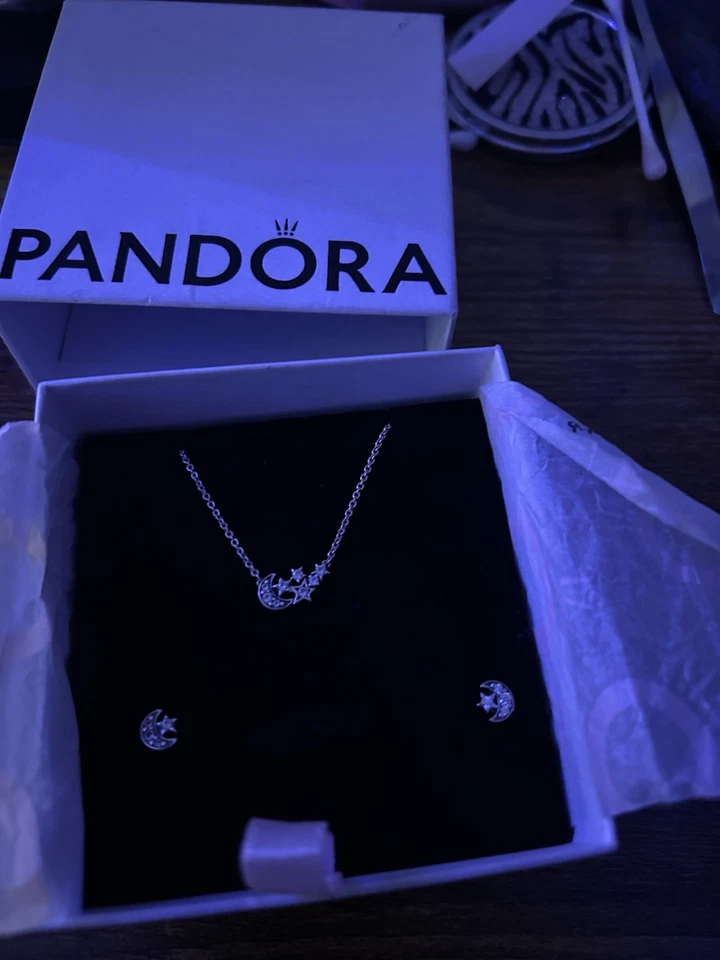 Pandora Necklace And Earring Set - Image 1 of 1